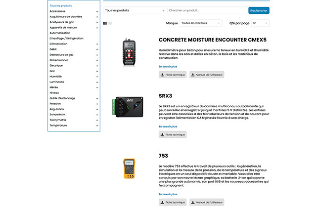 Chevrier Instruments | Réalisations | Site Web