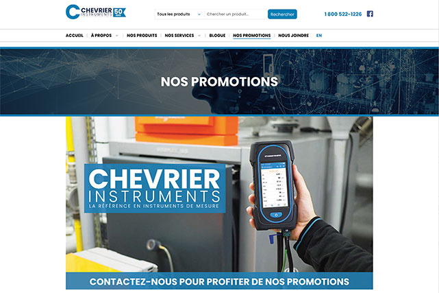 Chevrier Instruments | Réalisations | Site Web