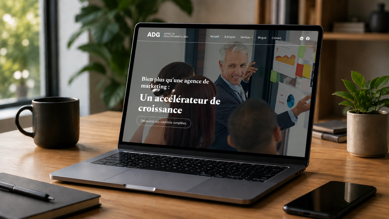 ordinateur sur un bureau